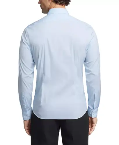 Men's CK X Extra-Slim Stretch Dress Shirt-Light Blue - 2