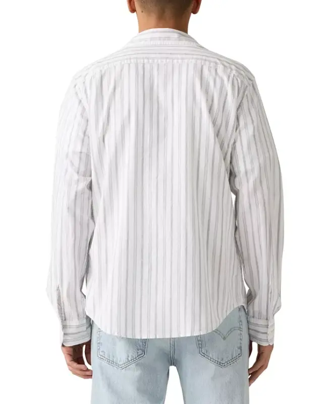 Men's Classic 1 Pocket Regular-Fit Long Sleeve Shirt-Quiet Harbor Poplin - 2