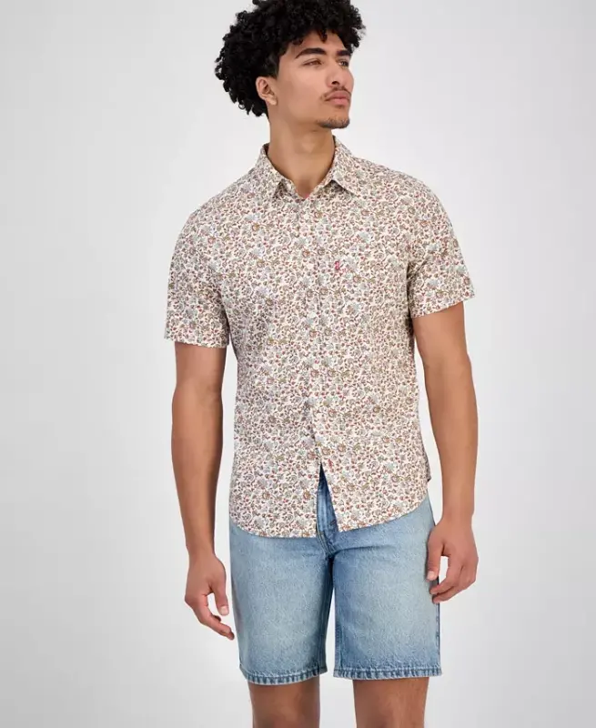 Men's Classic 1 Pocket Short Sleeve Regular Fit Shirt - 5
