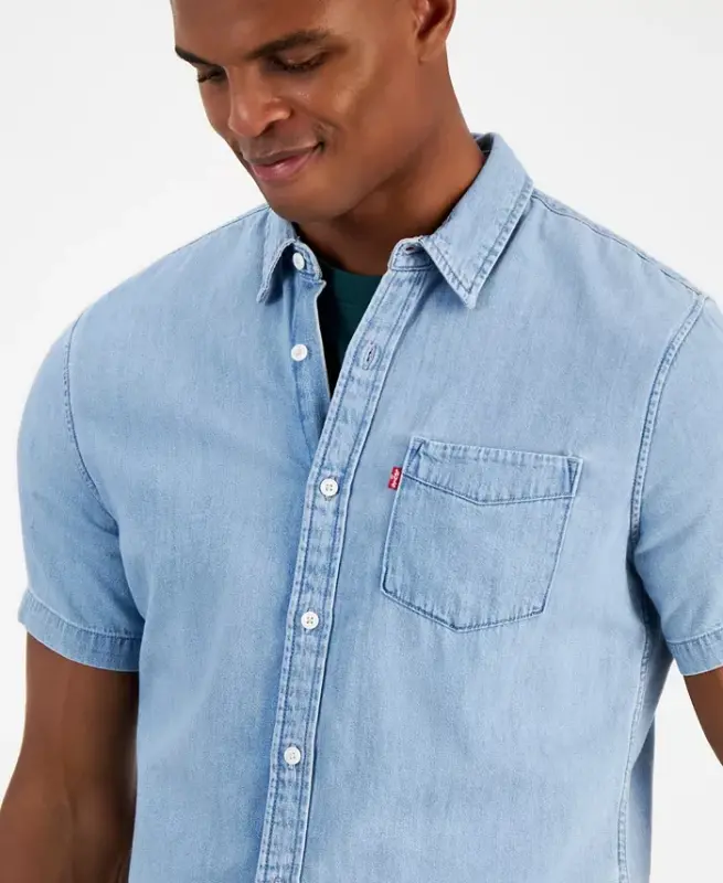 Men's Classic 1 Pocket Short Sleeve Regular Fit Shirt - 2