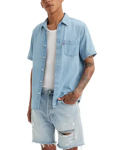 Men's Classic 1 Pocket Short Sleeve Regular Fit Shirt 