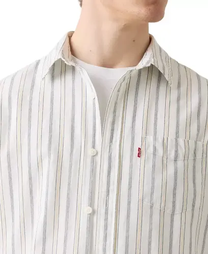 Men's Classic Regular-Fit Shirt - Garrett Stripe Egret - LEVI'S (1)