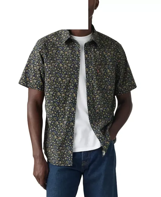 Men's Classic 1 Pocket Short Sleeve Regular Fit Shirt-Navy Blazer - LEVI'S