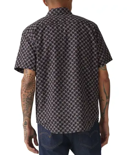 Men's Classic 1 Pocket Short Sleeve Regular Fit Shirt - Quinn Geo Jet Black - LEVI'S (1)