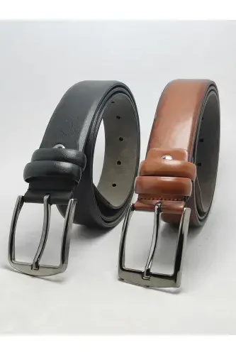 Men's Classic Belt 2-Pack-Tan - 1