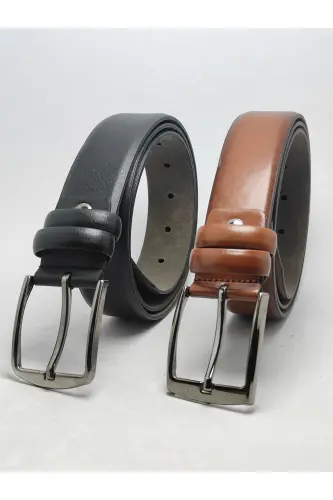 Men's Classic Belt 2-Pack-Tan - GENUINE LEATHER COMPANY EDS (1)