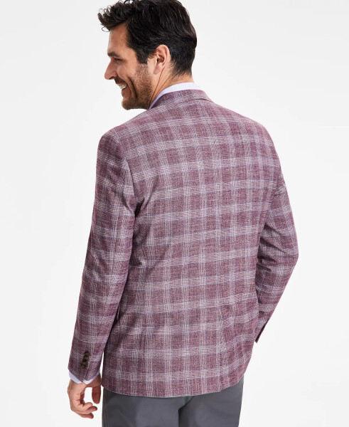 Men's Classic-Fit Berry Plaid Sport Coat Berry Burgundy - 2