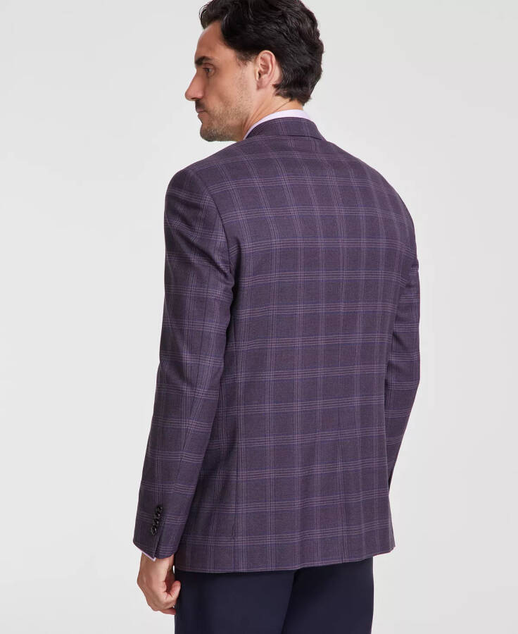 Men's Classic-Fit Burgundy Plaid Sport Coat Burgundy - 2