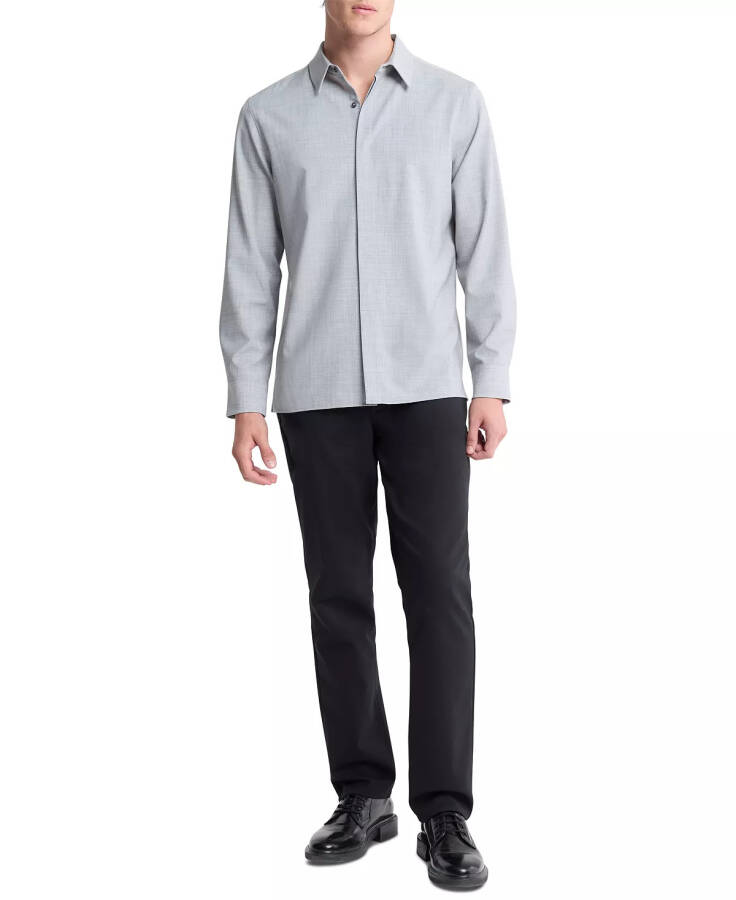 Men's Classic-Fit Button-Down Shirt Grey Heather - 3