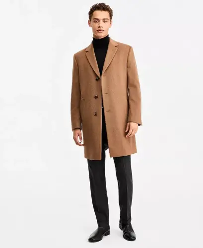 Men's Classic-Fit Camber Wool Overcoat 