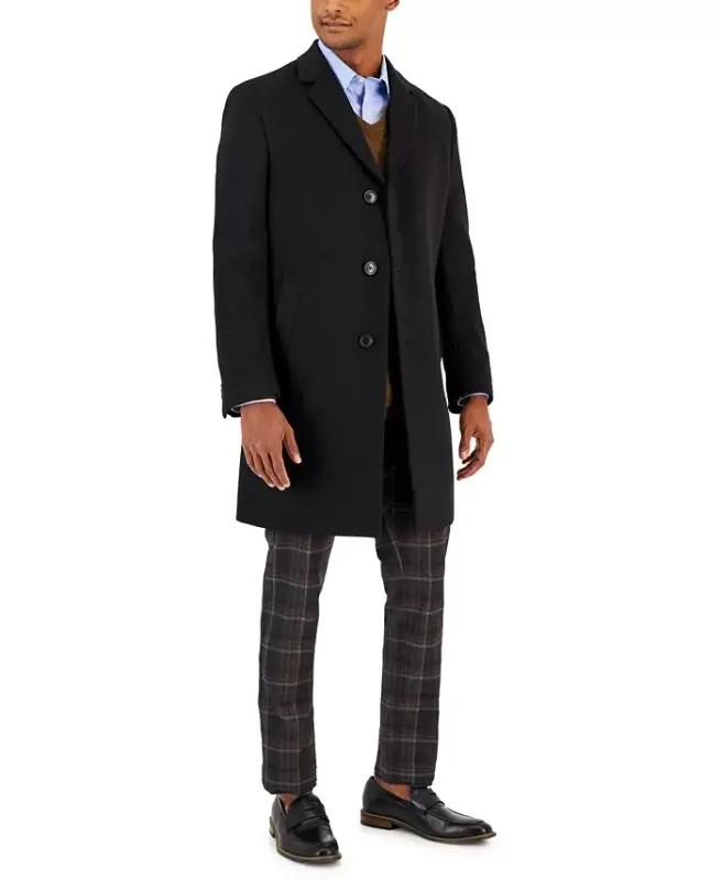 Men's Classic-Fit Camber Wool Overcoat - NAUTICA