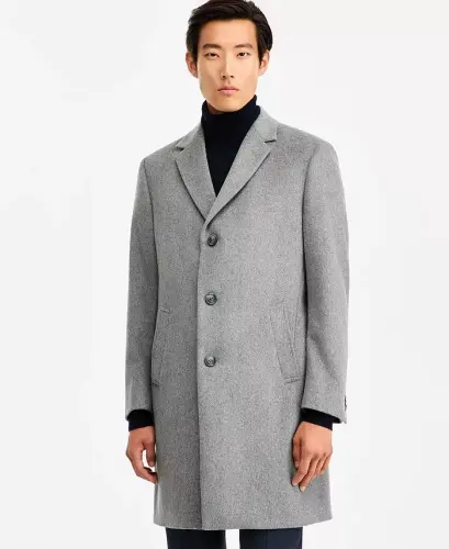 Men's Classic-Fit Camber Wool Overcoat 