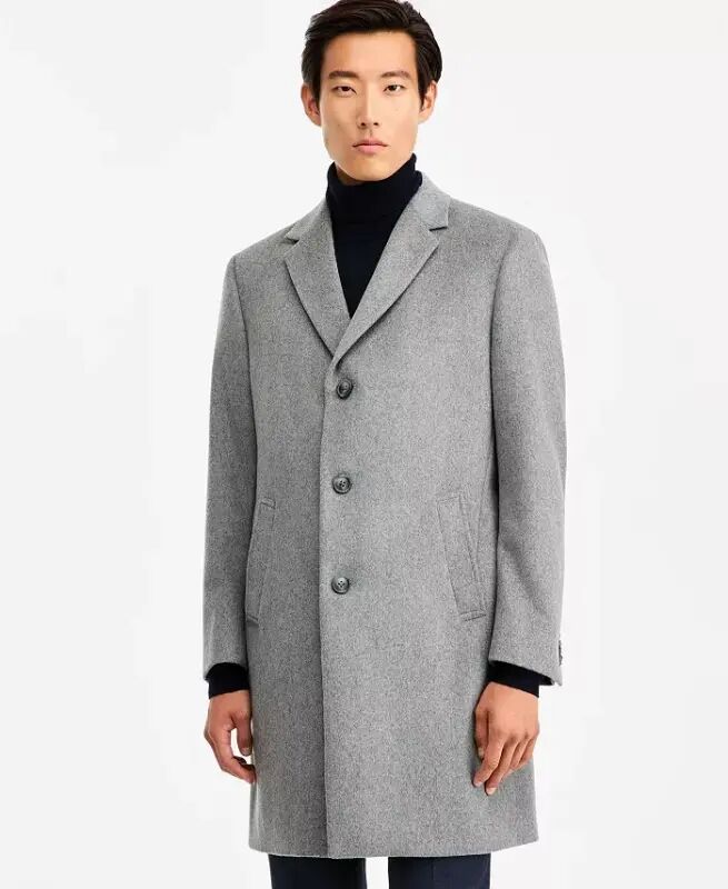 Men's Classic-Fit Camber Wool Overcoat - Espresso - Nautica