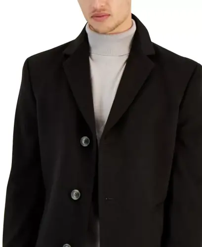 Men's Classic-Fit Camber Wool Overcoat - Espresso - 4