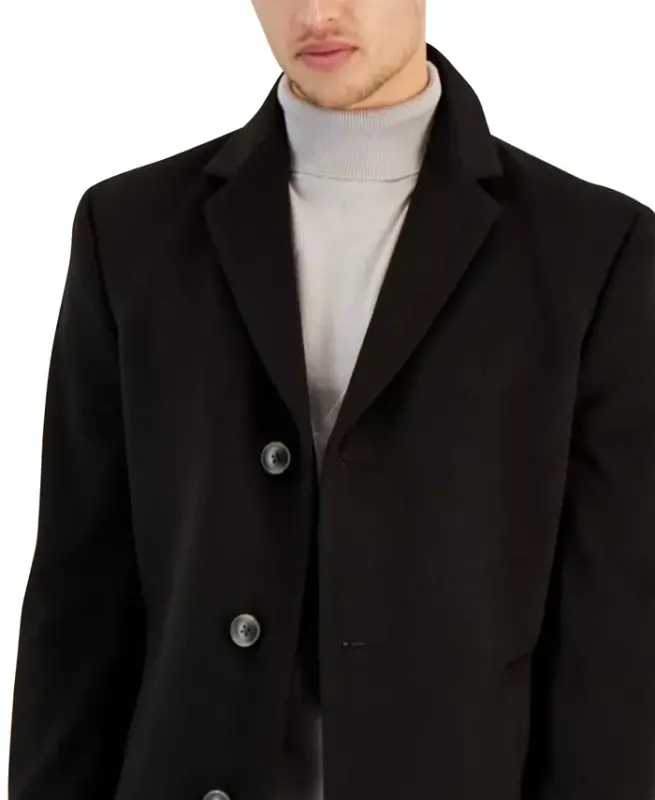 Men's Classic-Fit Camber Wool Overcoat - Espresso - 4