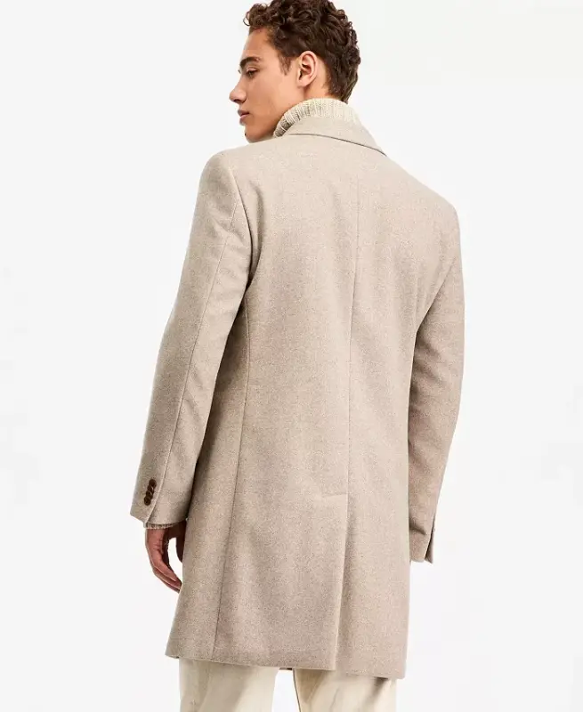 Men's Classic-Fit Camber Wool Overcoat - Tan Twill - 2
