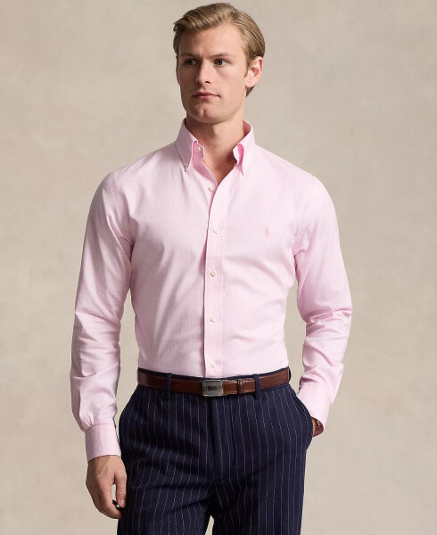 Men's Classic-Fit Check Dobby Shirt Pink/white - 1