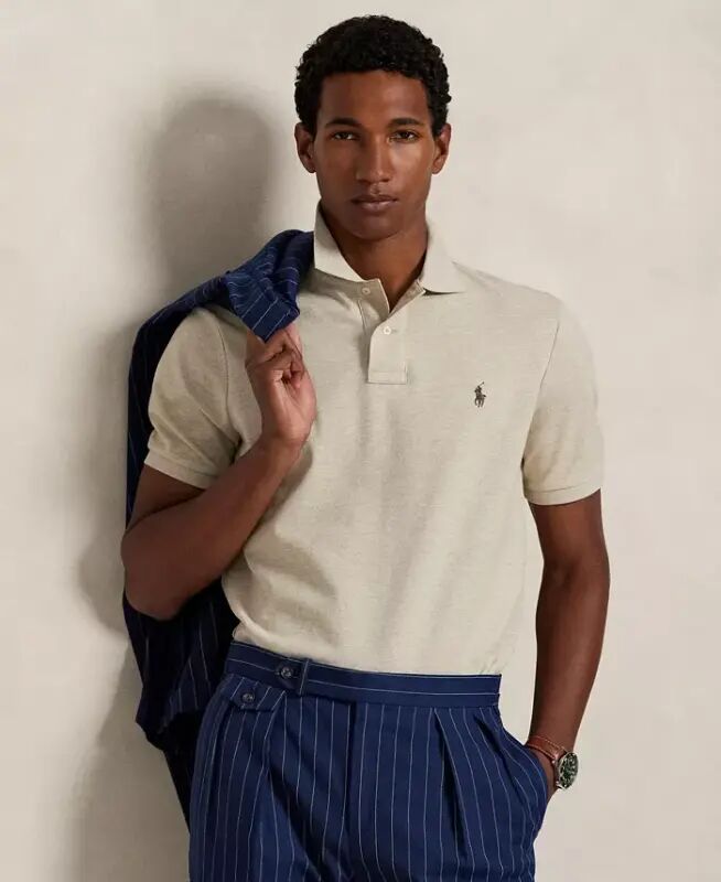 Men's Classic-Fit Cotton Polo Shirt - COLLEGE ORANGE/C5200 - Polo Ralph Lauren