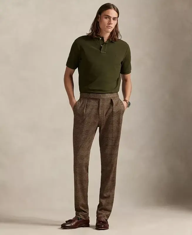 Men's Classic-Fit Cotton Polo Shirt - COMPANY OLIVE/C8526 - 2