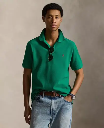 Men's Classic-Fit Cotton Polo Shirt - Erin Green - 1