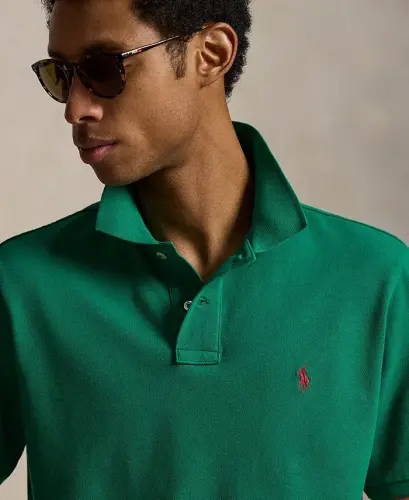 Men's Classic-Fit Cotton Polo Shirt - Erin Green - 3