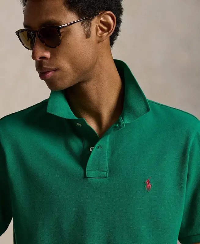 Men's Classic-Fit Cotton Polo Shirt - Erin Green - 3