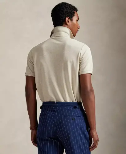 Men's Classic-Fit Cotton Polo Shirt - Expedition Dune Heather - 3