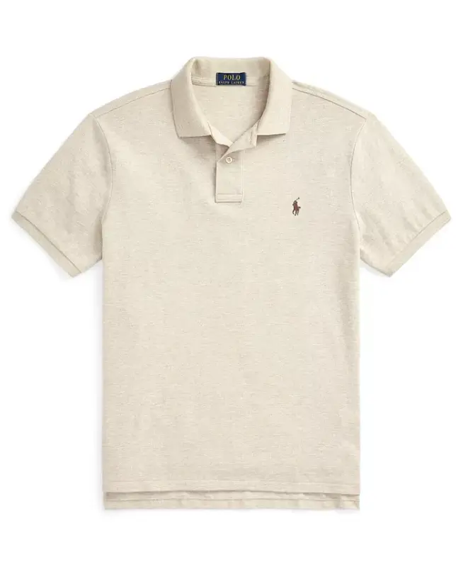 Men's Classic-Fit Cotton Polo Shirt - Expedition Dune Heather - 4