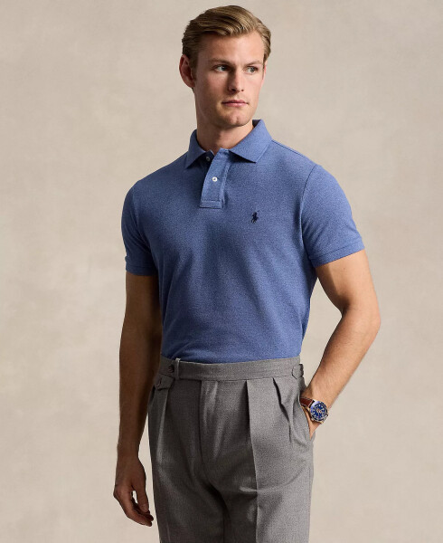 Men's Classic-Fit Cotton Polo Shirt Faded Royal Heather - 1