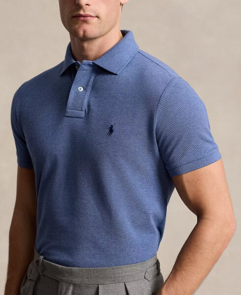 Men's Classic-Fit Cotton Polo Shirt Faded Royal Heather - 3