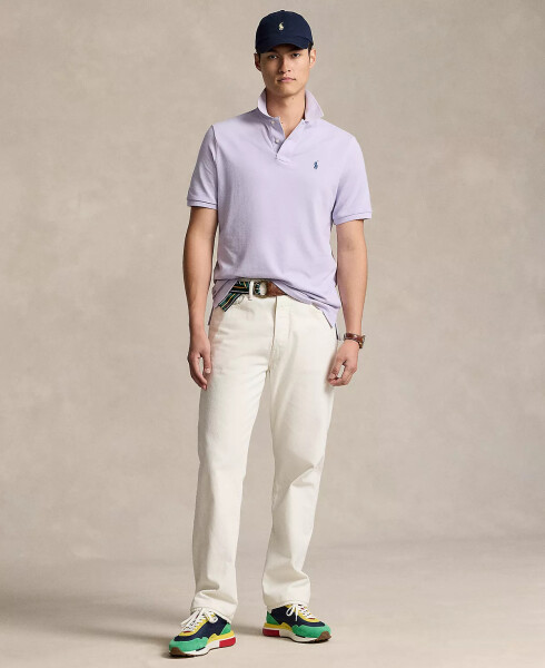 Men's Classic-Fit Cotton Polo Shirt Flower Purple - 4