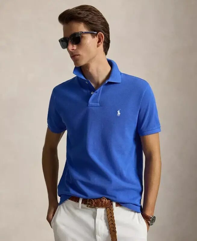 Men's Classic-Fit Cotton Polo Shirt - New Iris Blue - Polo Ralph Lauren