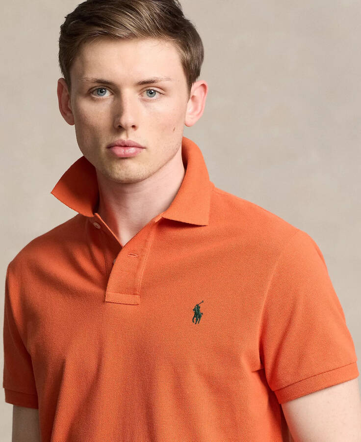 Men's Classic-Fit Cotton Polo Shirt Orange - 3