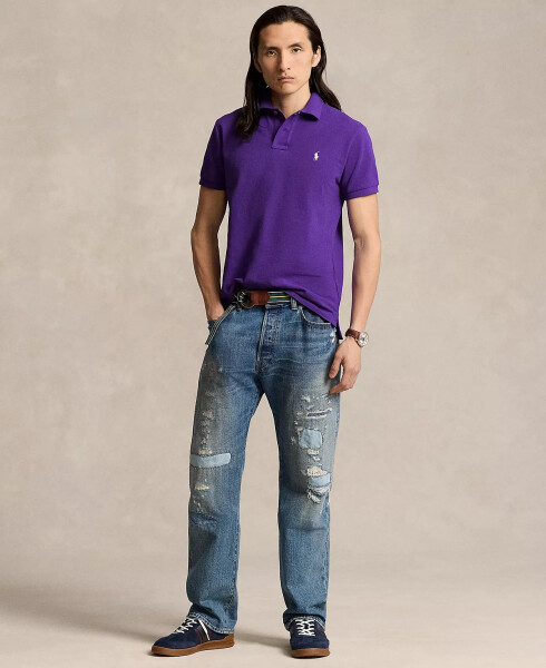 Men's Classic-Fit Cotton Polo Shirt Purple - 4