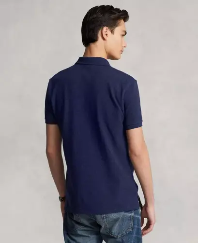 Men's Classic-Fit Cotton Polo Shirt - Spring Navy Heather - 8