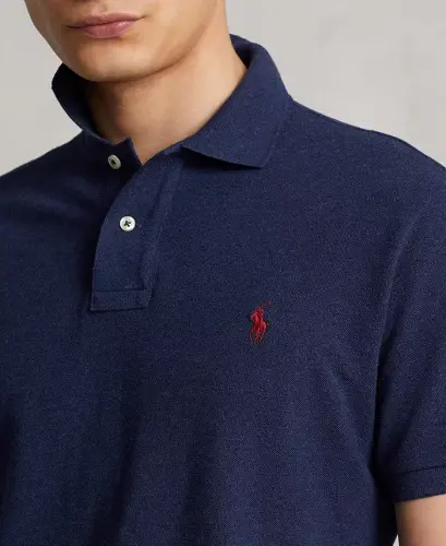 Men's Classic-Fit Cotton Polo Shirt - Spring Navy Heather - 9