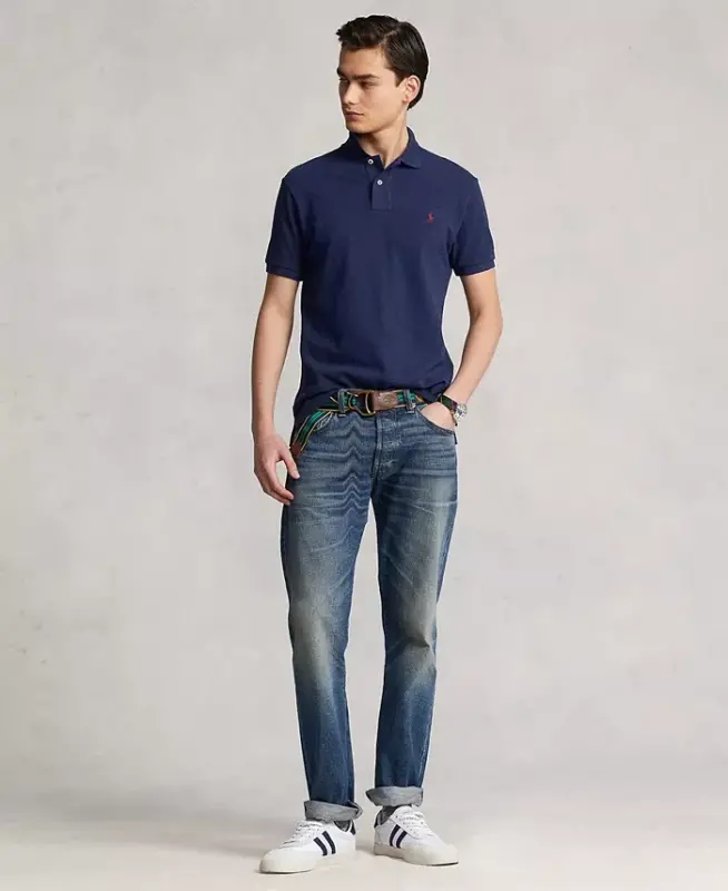 Men's Classic-Fit Cotton Polo Shirt - Spring Navy Heather - POLO RALPH LAUREN