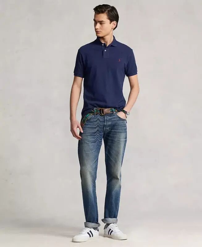 Men's Classic-Fit Cotton Polo Shirt - Spring Navy Heather - Polo Ralph Lauren