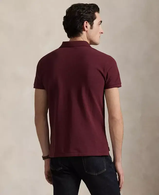 Men's Classic-Fit Cotton Polo Shirt - Spring Wine Heather - 2
