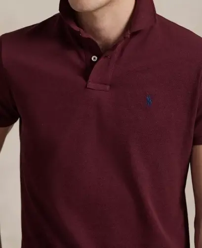 Men's Classic-Fit Cotton Polo Shirt - Spring Wine Heather - 3