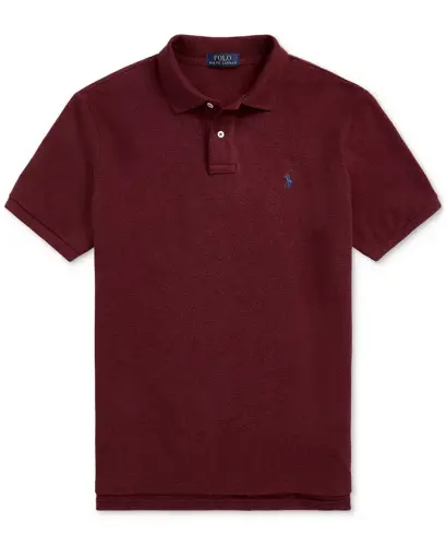 Men's Classic-Fit Cotton Polo Shirt - Spring Wine Heather - 5