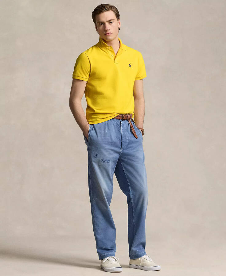 Men's Classic-Fit Cotton Polo Shirt Yellow - 4