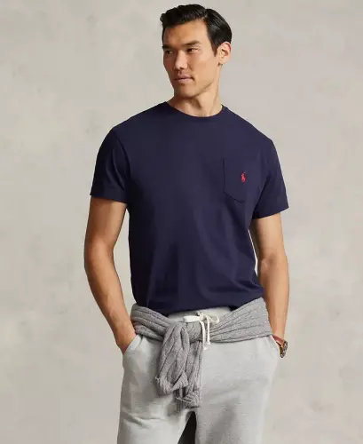 Men's Classic Fit Crew Neck Pocket T-Shirt 