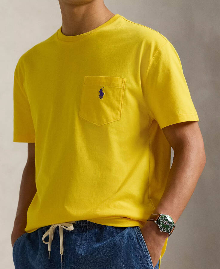 Men's Classic Fit Crew Neck Pocket T-Shirt Lemon Rind - 3
