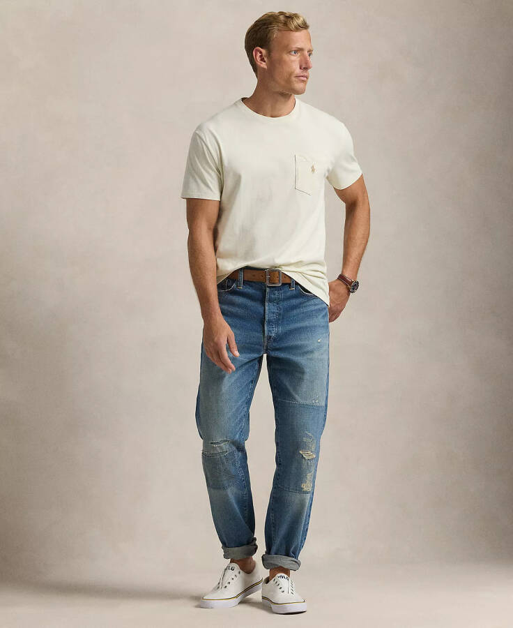 Men's Classic Fit Crew Neck Pocket T-Shirt Prch Cr - 4