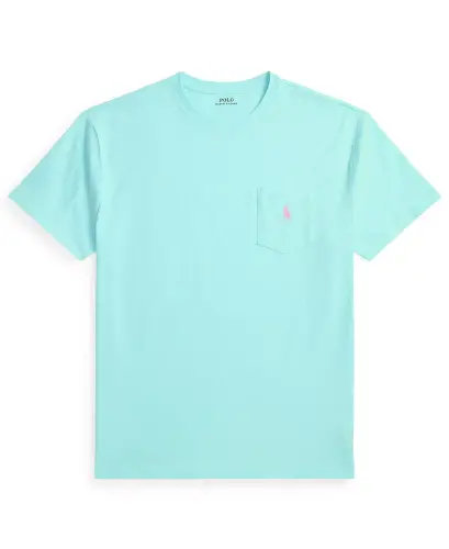 Men's Classic Fit Crew Neck Pocket T-Shirt-RL 2000 Red - 8