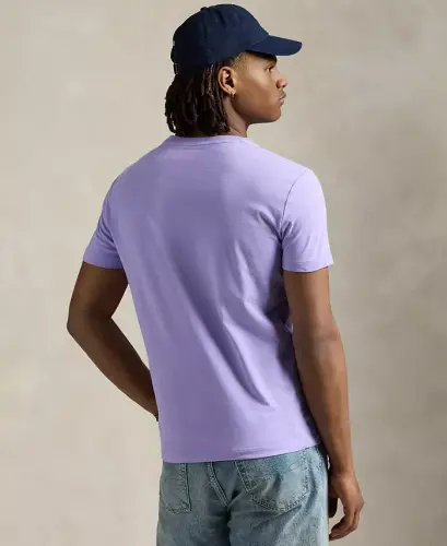 Men's Classic Fit Crew Neck T-Shirt-Sky Lavender - 4