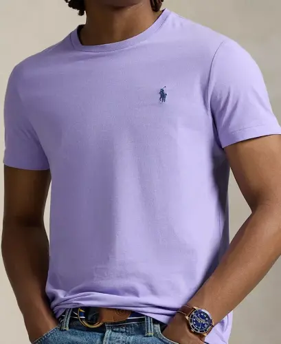 Men's Classic Fit Crew Neck T-Shirt-Sky Lavender - 3