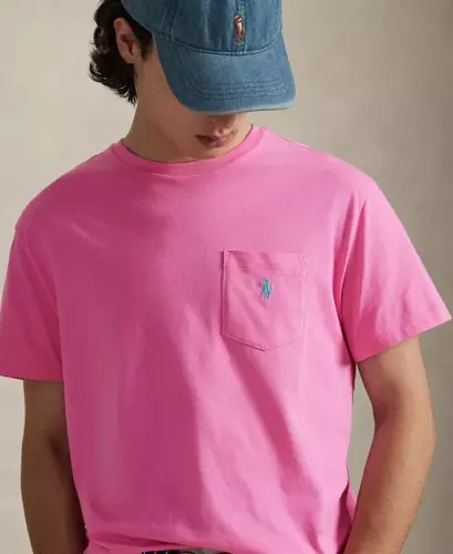 Men's Classic-Fit Crewneck Pocket T-Shirt - Baja Pink - 3