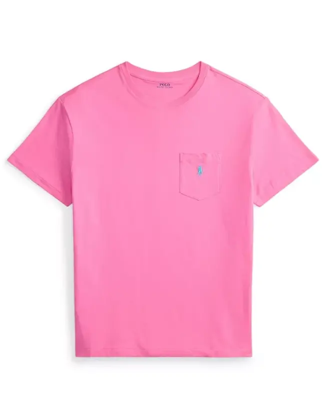 Men's Classic-Fit Crewneck Pocket T-Shirt - Baja Pink - 5